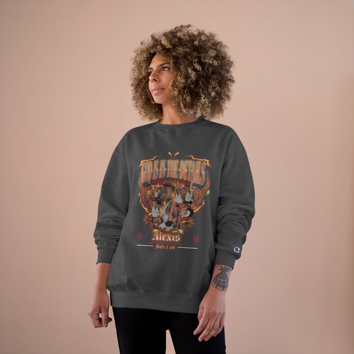 Graphic Champion Sweatshirt - God Is In The Details Crewneck